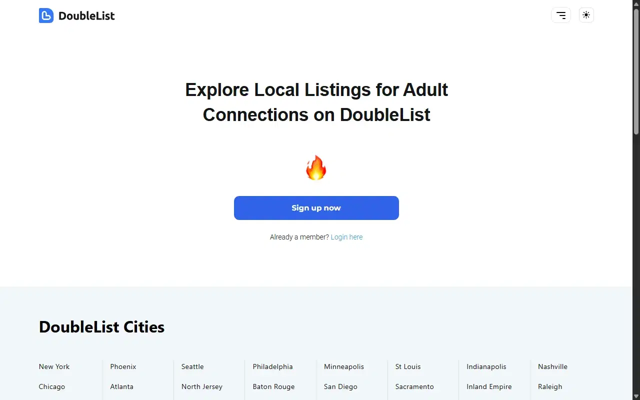 Doublelist homepage