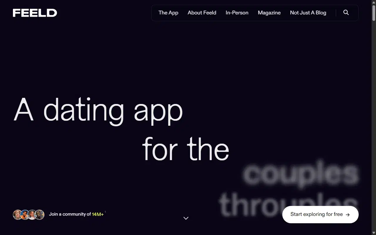 Feeld homepage