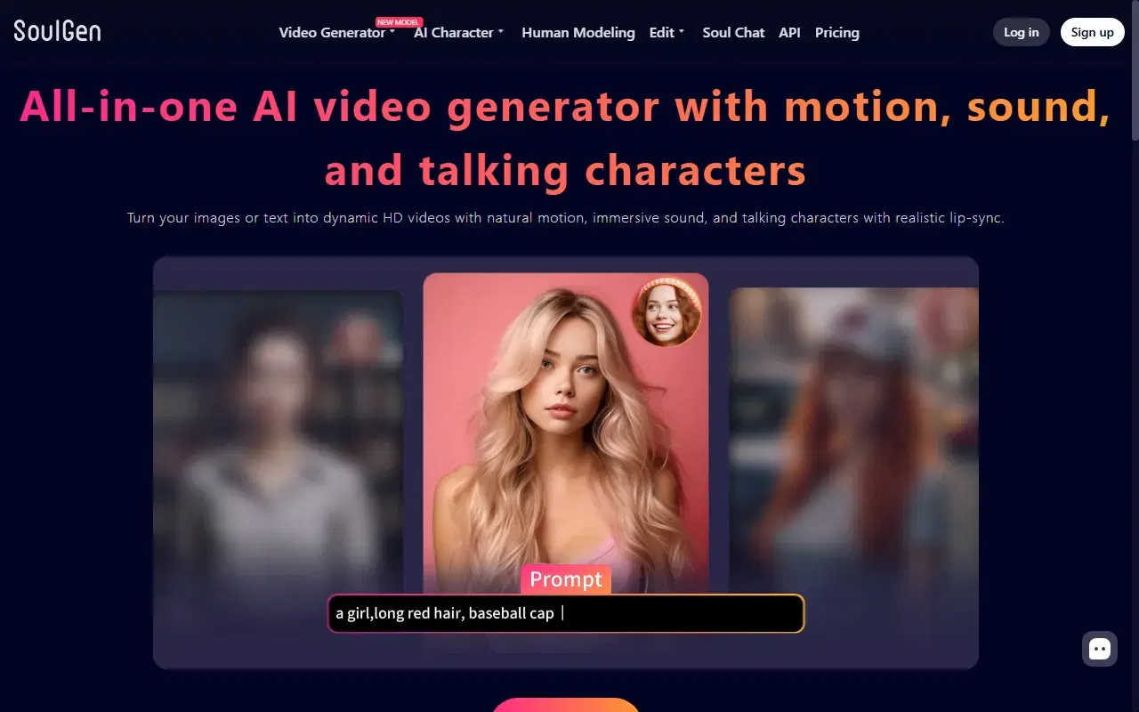 SoulGen homepage