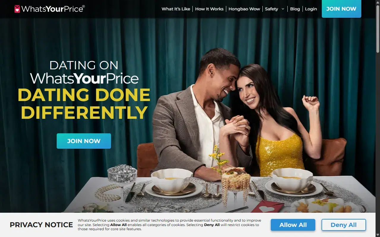 WhatsYourPrice homepage