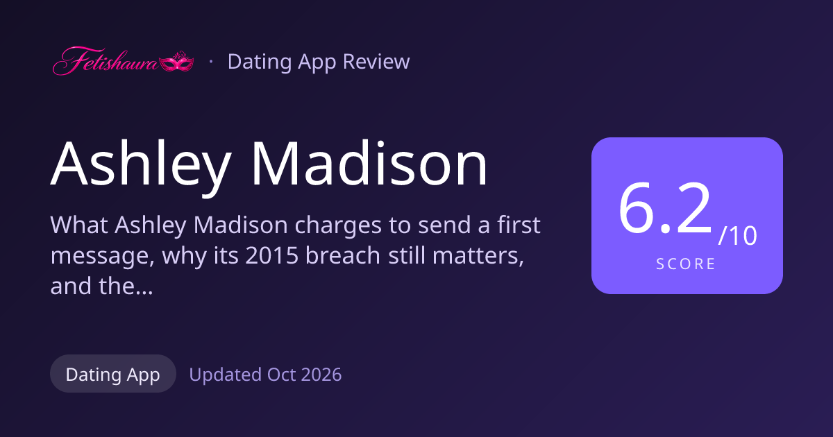 Ashley Madison Review 2026: Credits, Safety, Verdict | FetishAura